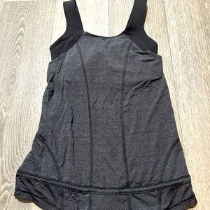 Lululemon Tank Top w/ built in sports bra - Grey + Black